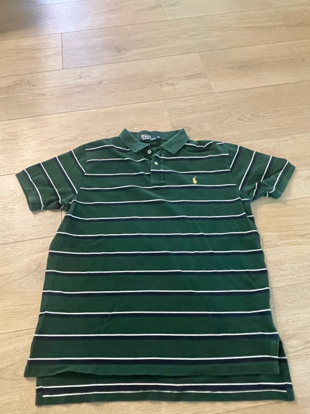 Ralph Lauren Green Striped Polo Shirt